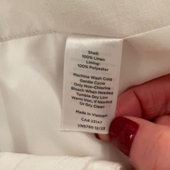 Talbots White Linen Trousers - Picture 11 of 16